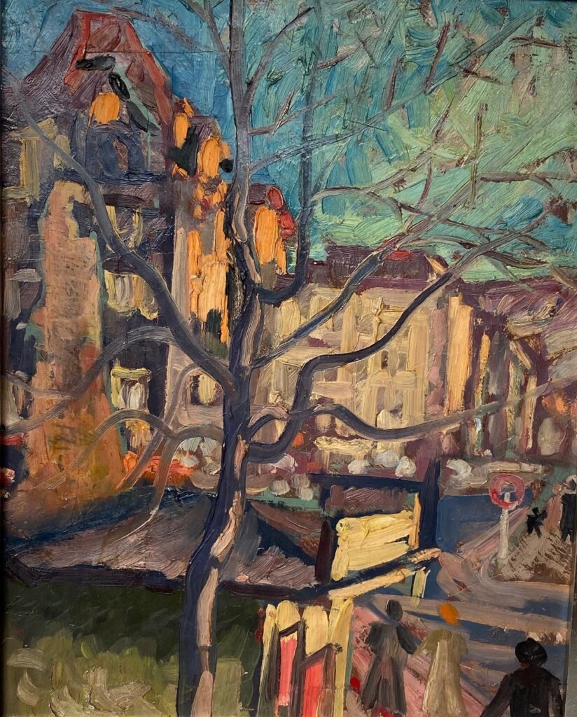 Ecke Rothebühl-Herzogstrasse, Ölbild, ca. 1970